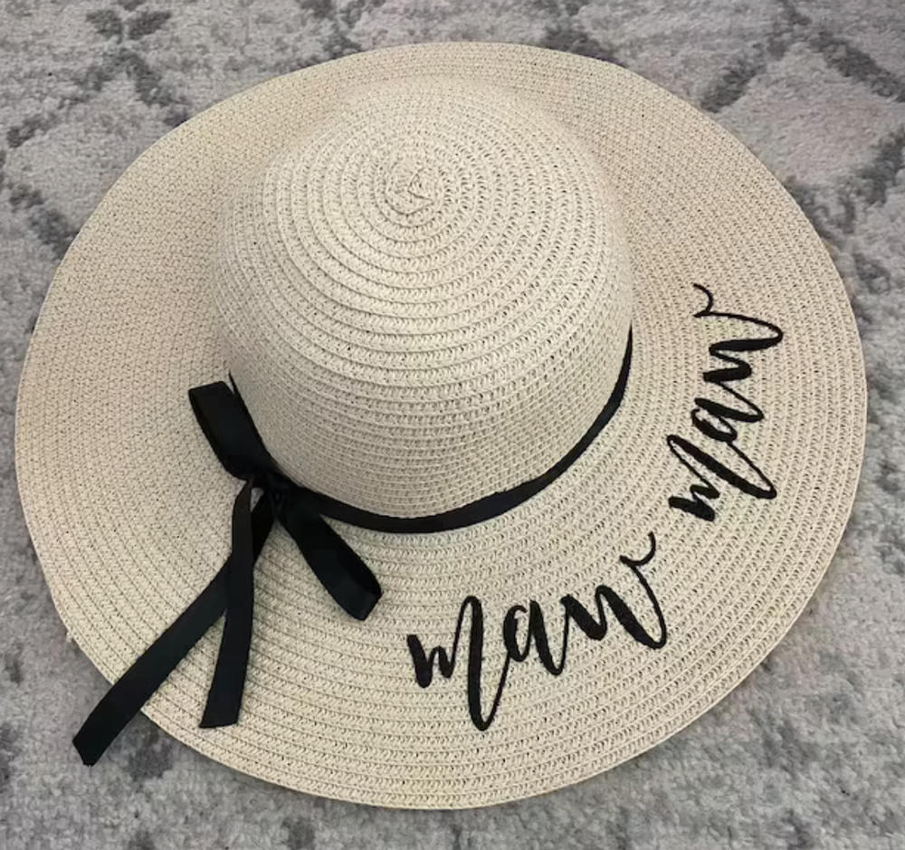 Personalized Living My Best Life (or Your Choice of Wording) Beach Hat / Floppy Hat - Customer Photo From Shiho