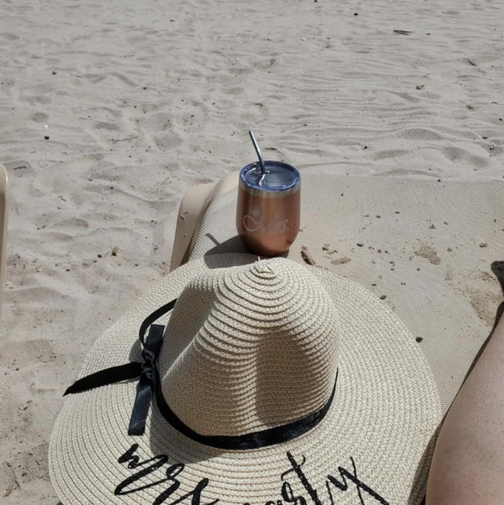 Bride to Be Beach Hat / Floppy Hat - Natural - Customer Photo From Monica