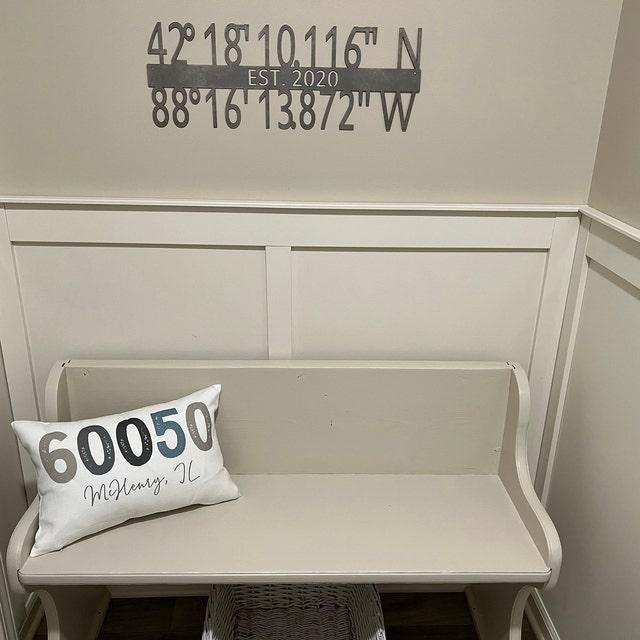 Zip Code Personalized Farmhouse Pillow - Customer Photo From Kristine