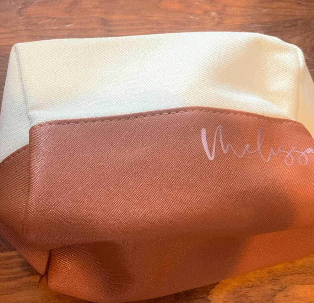Personalized Cosmetic Bag with Name - Customer Photo From Jamie Adkins