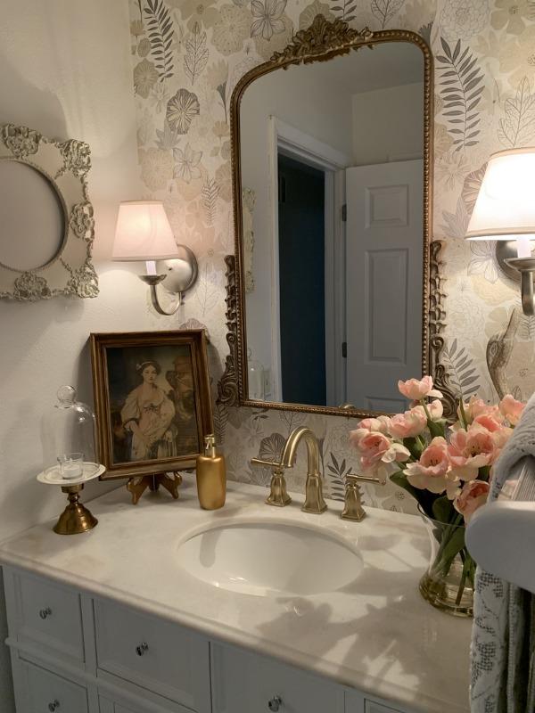 Lulani Aurora Champagne Gold 1.2 GPM Double Handle Widespread Brass Faucet With Drain Assembly - Customer Photo From Melissa Byrne