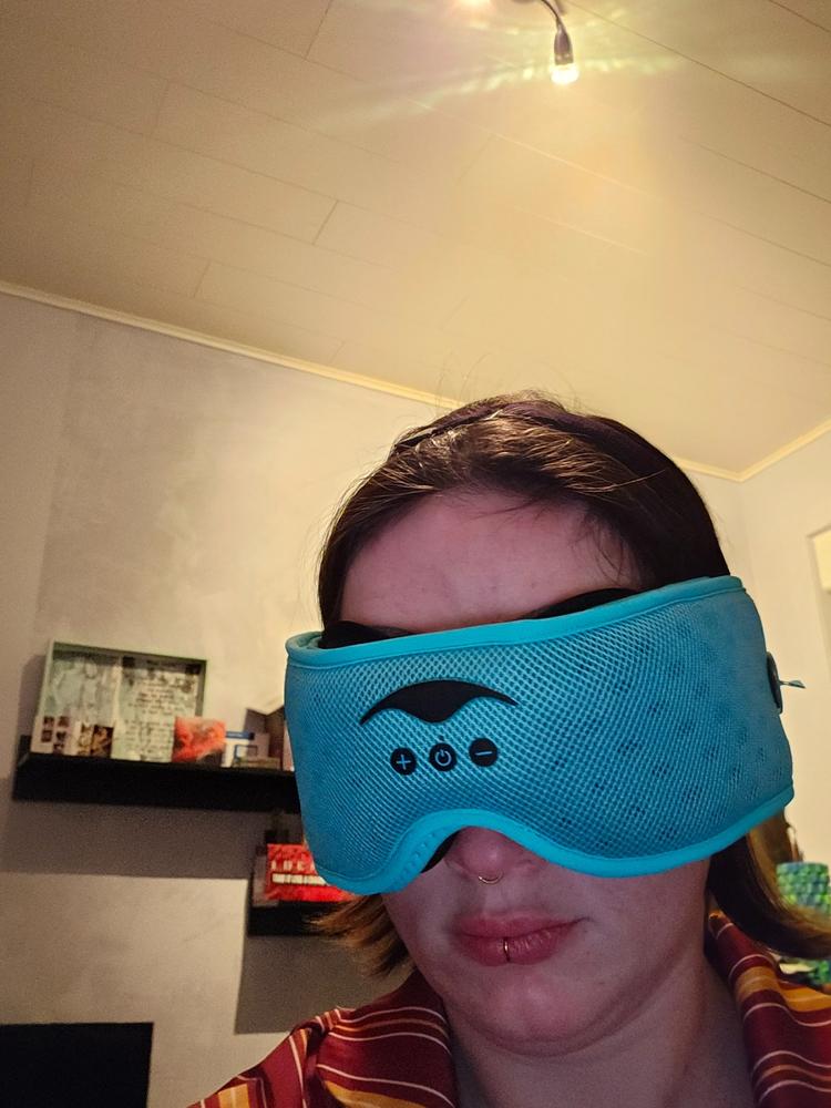 Manta SOUND Sleep Mask Aqua Blue - Customer Photo From Daisy Gaillez