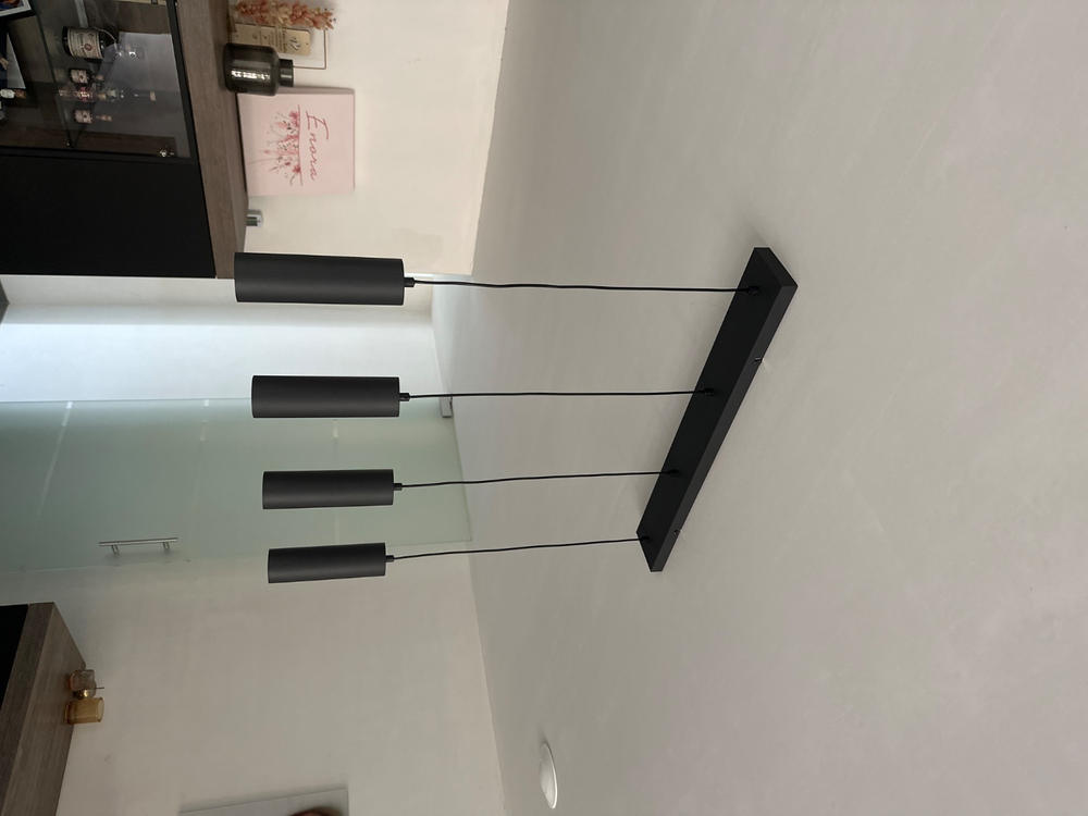 Moderne hanglamp hout incl. LED dimbaar met afstandsbediening - Ajdin