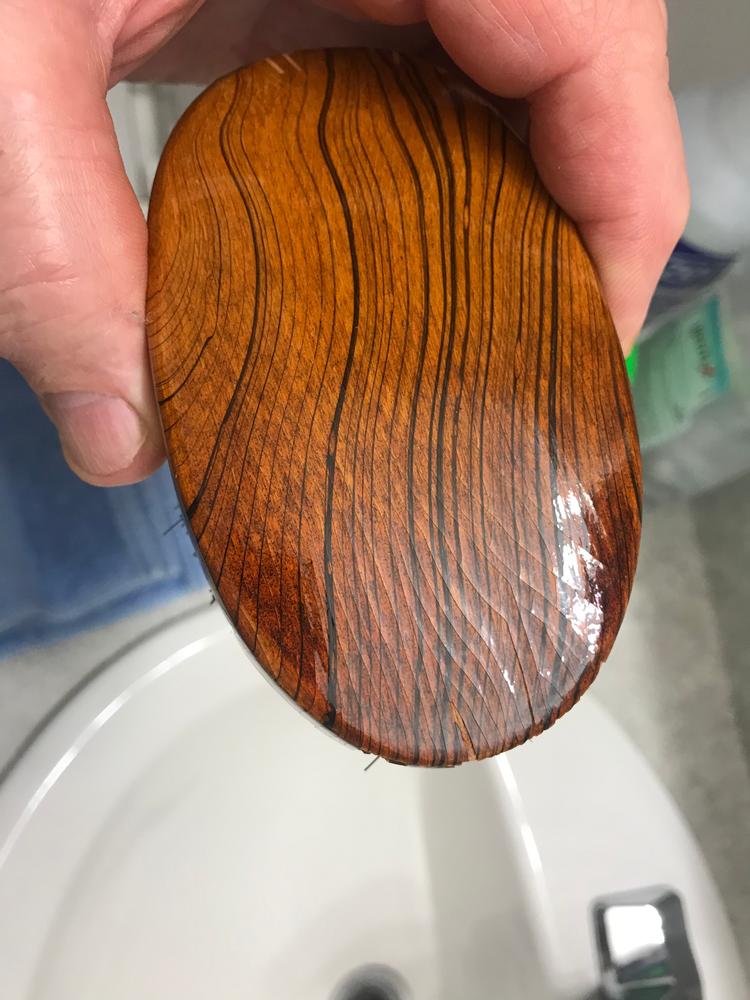 Hydrea London Military Hairbrush, Gloss-Finish Beechwood with Pure Black Boar Bristle - Customer Photo From Ron McCormick