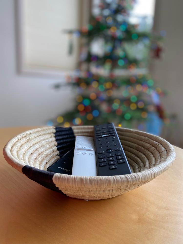 Modern Minimalist Woven Bowl - 10" Stripe - Customer Photo From EriAnne