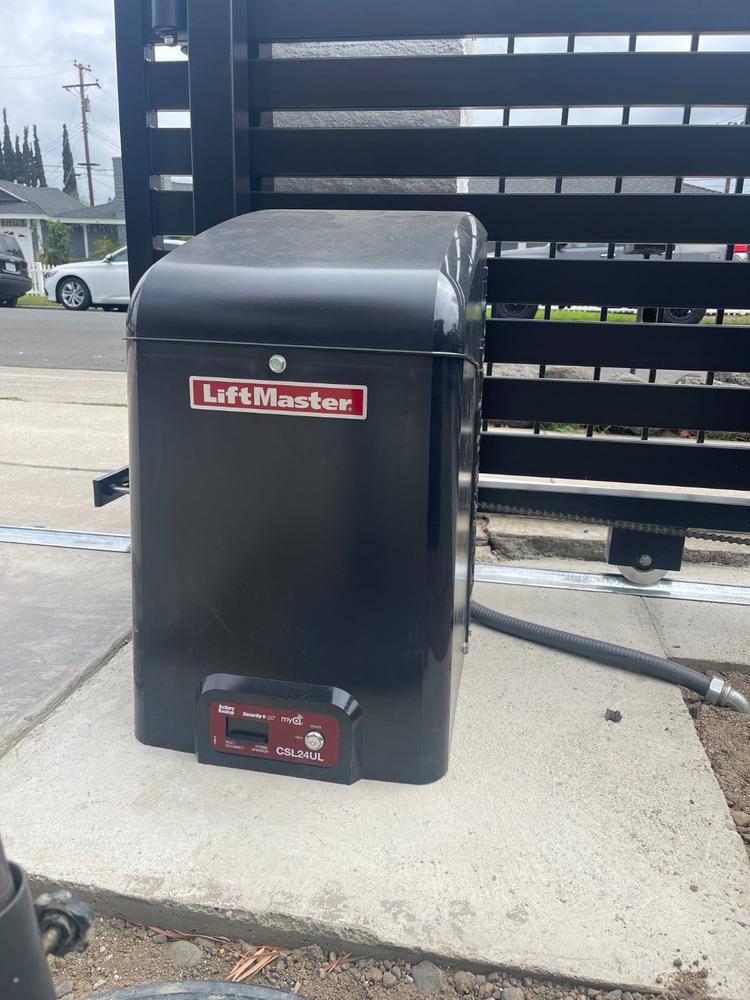 LiftMaster CSL24UL 24VDC High Traffic Commercial Slide Gate Operator - Customer Photo From Elizabeth Lazaruk