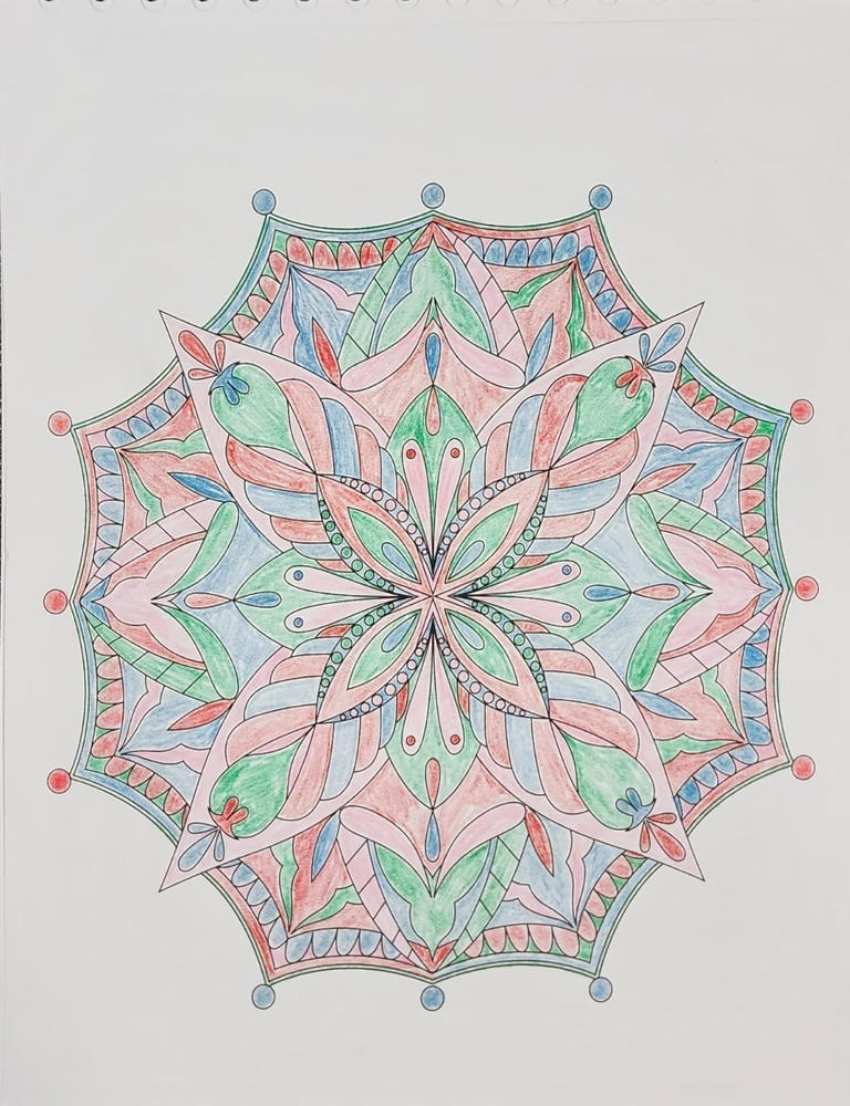 Mandalas To Color Volume 1 Illustrated by Terbit Basuki - Customer Photo From Joshua Fuhrman
