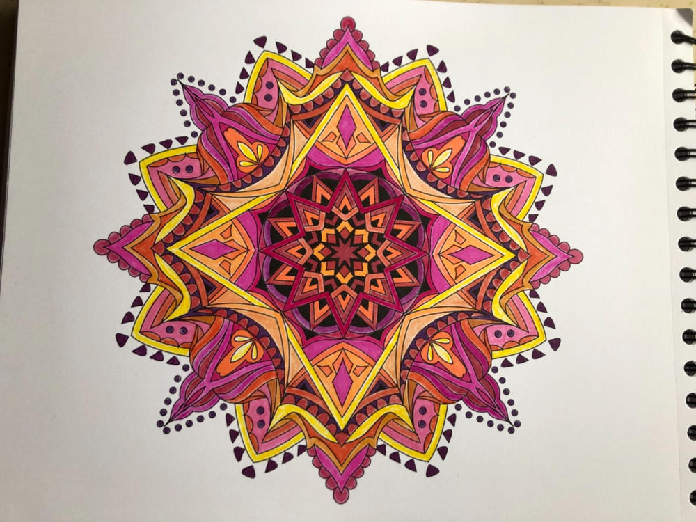 Mandalas To Color Volume 1 Illustrated by Terbit Basuki - Customer Photo From Cindy Robertson
