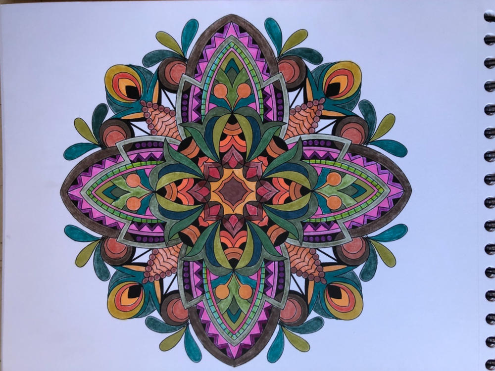 Mandalas To Color Volume 1 Illustrated by Terbit Basuki - Customer Photo From Cindy Robertson