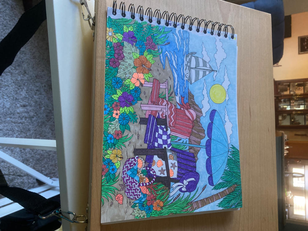 ColorIt Tropical Scenes Adult Coloring Book by Hasby Mubarok - Customer Photo From Jacqueline Mitchell