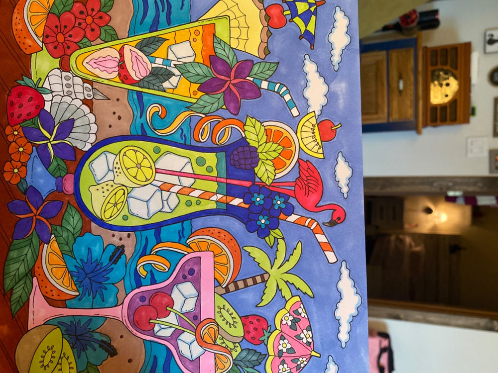 ColorIt Tropical Scenes Adult Coloring Book by Hasby Mubarok - Customer Photo From Deirdre Mattek