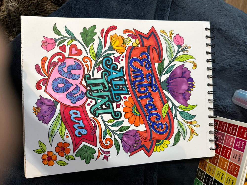 ColorIt 60 Dual Tip Art Markers Set for Coloring - Double Sided Artist Alcohol Permanent Markers with Bullet and Chisel Tip - Customer Photo From Rachel Downey