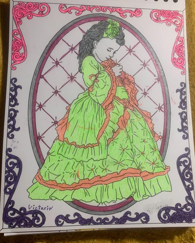 ColorIt Fashion Through The Ages Adult Coloring Book - 50 Single