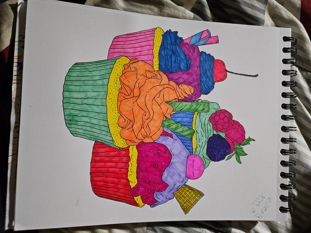 Delightful Desserts and Sweet Treats Coloring Book by Jackielou Pareja and Patrick Bucoy - Customer Photo From Anita Brunson