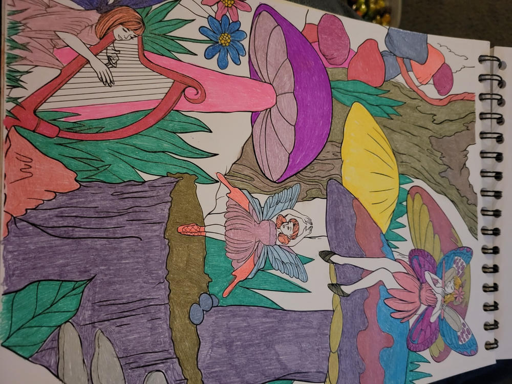 Fairies Coloring Book for Adults by Terbit Basuki - Customer Photo From Andrea Butler-ford
