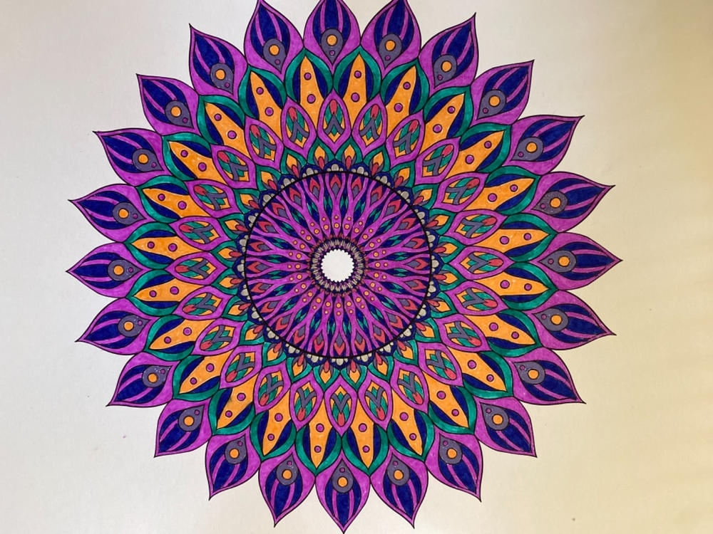 Mandalas To Color Volume 4 Coloring Book by Terbit Basuki - Customer Photo From Beth LaRocca