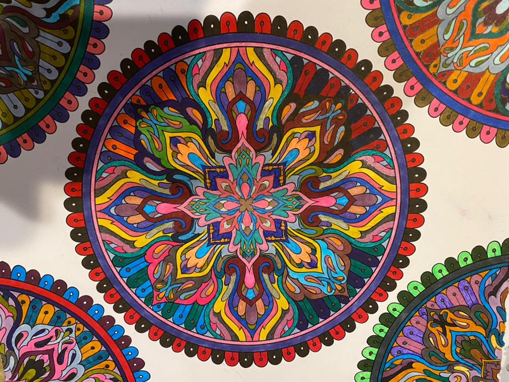 Mandalas To Color Volume 4 Coloring Book by Terbit Basuki - Customer Photo From Sheila HOffenberg
