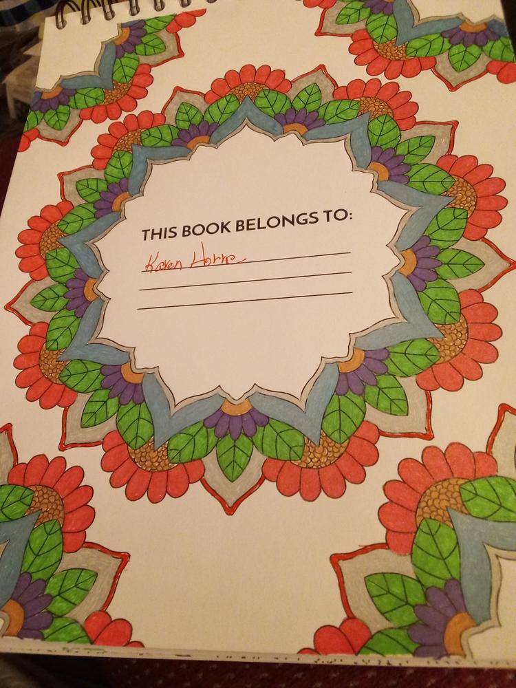 Colorful Flowers Volume 2 Coloring Book for Adults by Jackielou Pareja - Customer Photo From Karen Horne
