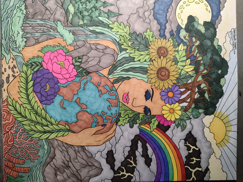ColorIt Dreamland Coloring Book for Adults - Love and Hate Cover by Jackielou Pareja - Customer Photo From Marikate Moore