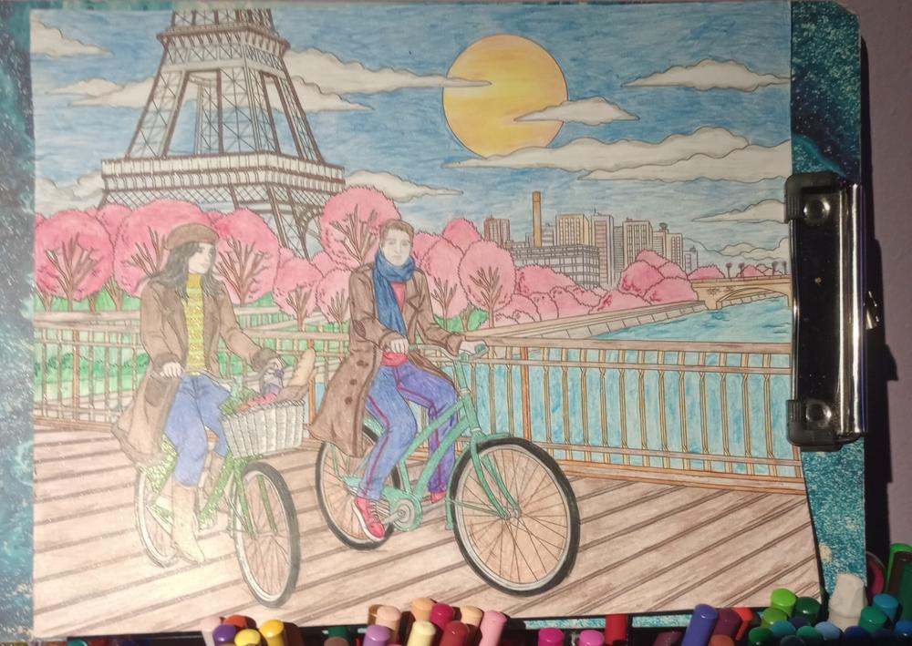 ColorIt France Coloring Book for Adults Illustrated By Hasby Mubarok - Customer Photo From Loretta Waller