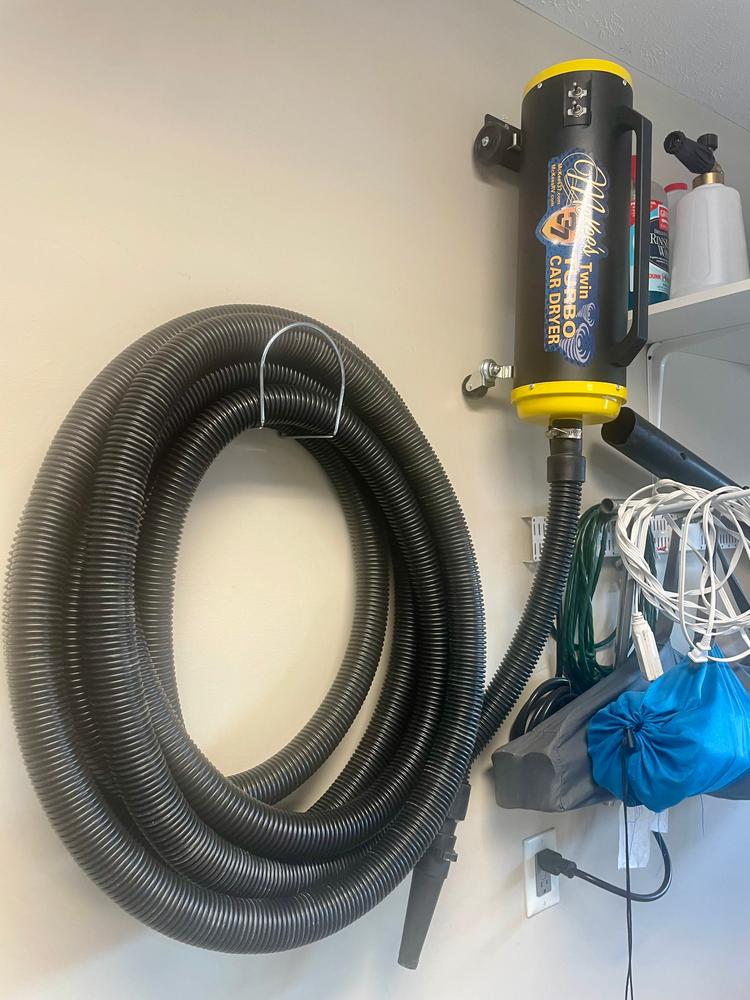 8.0 HP Twin-Turbo Car Dryer with 30 Foot Hose & Wall Mount - Customer Photo From Bryan Mayes