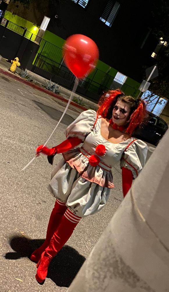 Horror Pennywise Le Costume de Clown aux Femmes Halloween Carnaval Cosplay Costume - Customer Photo From Florence