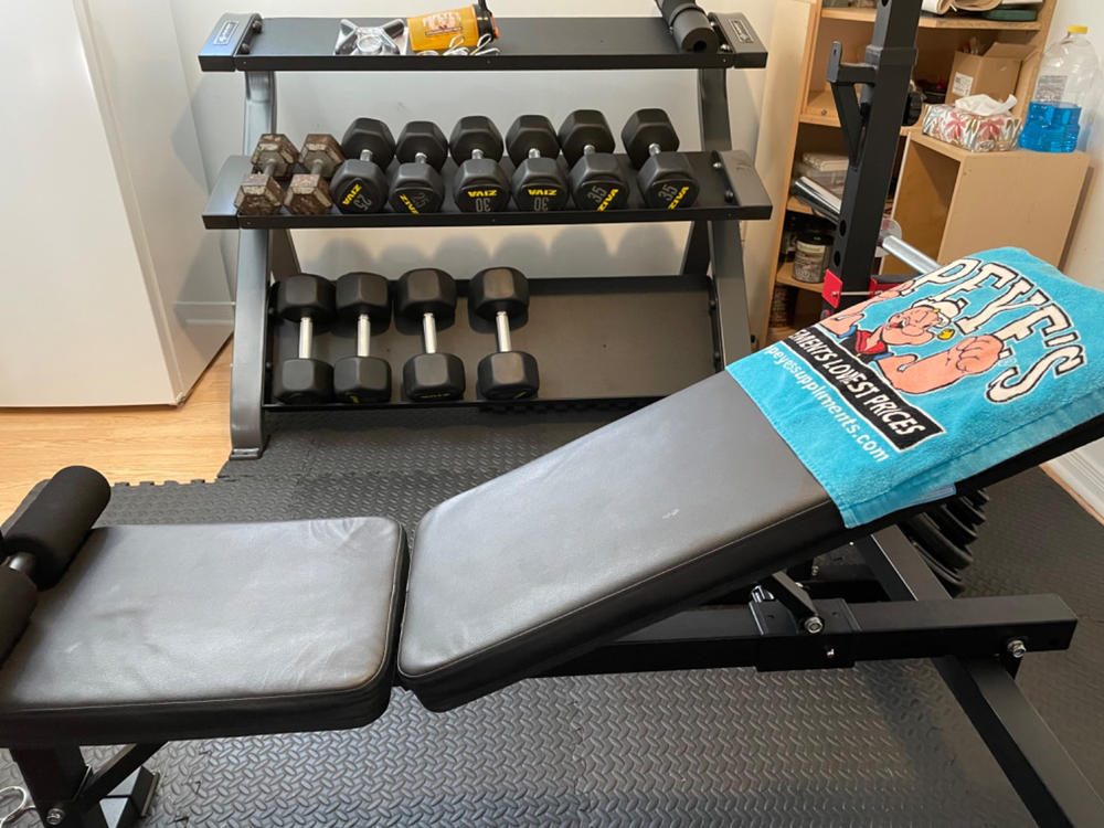 Element Fitness Commercial 3-Tier Hex Dumbbell Rack - Weights sold separately - Customer Photo From Nicole Lavariere