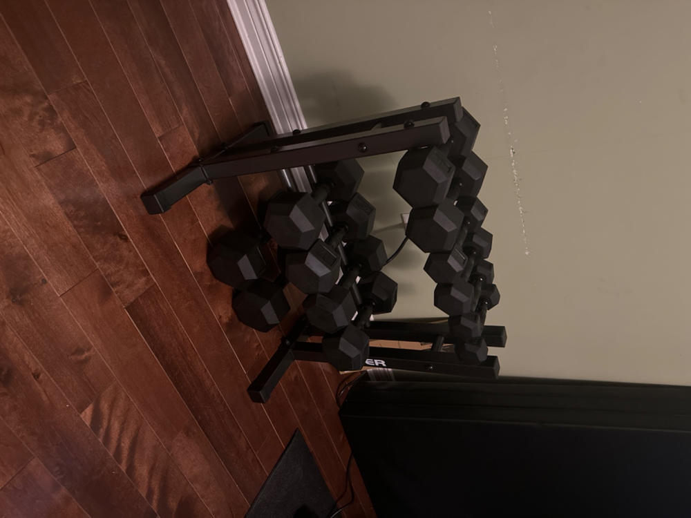 25lb Virgin Rubber Hex Dumbbell Low Odour SDVR-25 - Customer Photo From Marth-Esther Dor