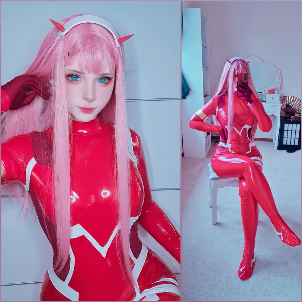 UWOWO Anime DARLING in the FRANXX Cosplay Plus Size Costume Zero Two CODE:002 Bodysuit Plug suit Christmas gifts - Customer Photo From Inya W.
