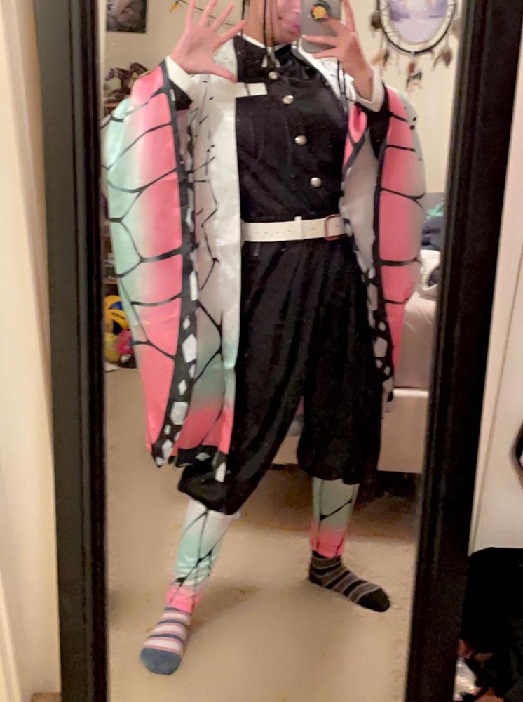 【In Stock】Uwowo emon Slayer Cosplay Kimetsu no Yaiba Kocho Shinobu Cosplay Costume Demon Slayer Uniform Plus Size Cosplay - Customer Photo From Jasper