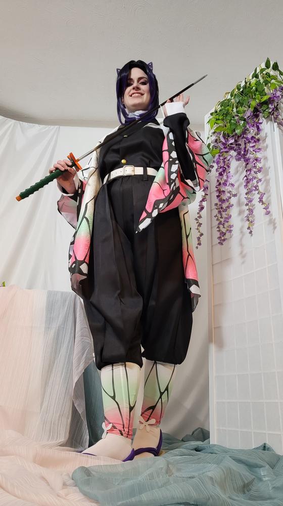 【In Stock】Uwowo emon Slayer Cosplay Kimetsu no Yaiba Kocho Shinobu Cosplay Costume Demon Slayer Uniform Plus Size Cosplay - Customer Photo From Starleigh