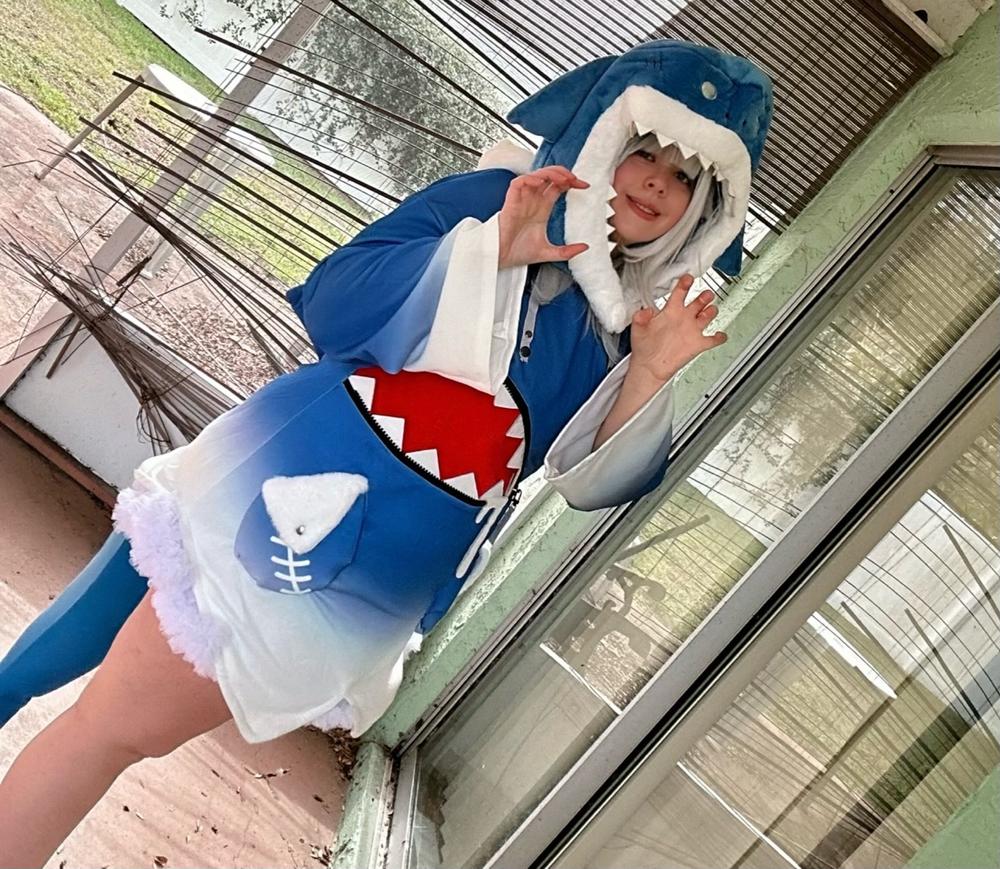 【In Stock】Uwowo Vtuber Gawr Gura Cosplay Costume Shark Cute Unisex Dress - Customer Photo From Krystal