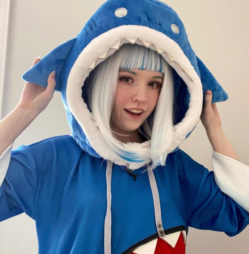 Uwowo Vtuber Gawr Gura Cosplay Costume Shark Cute Unisex Dress – Uwowo ...