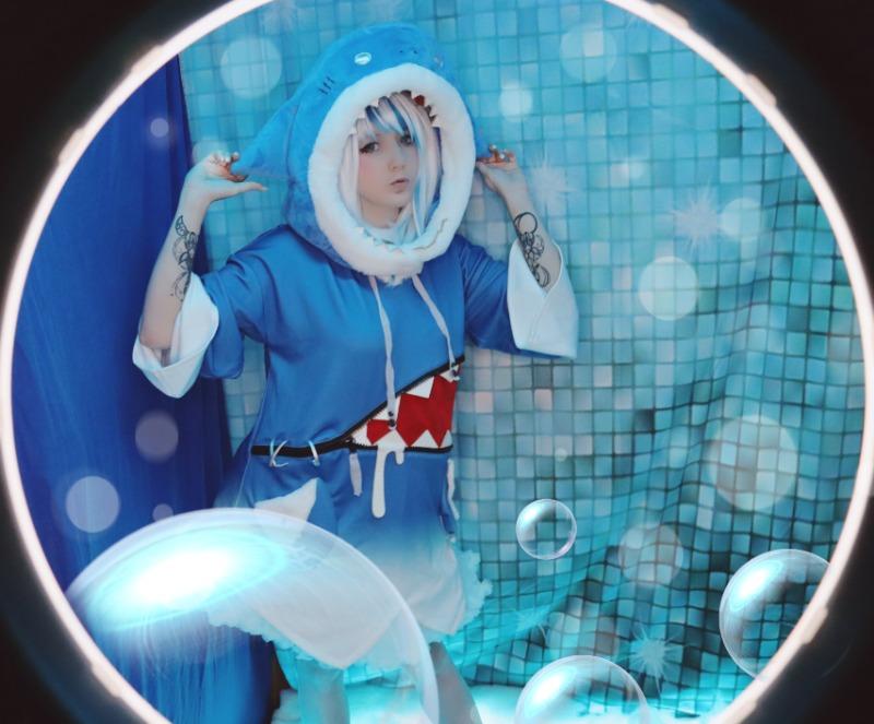 【Pre-sale】Uwowo Vtuber Gawr Gura Cosplay Costume Shark Cute Unisex Dress - Customer Photo From Anonymous