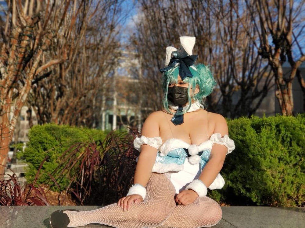 【In stock】Uwowo Cosplay Hatsune Miku Fanart. ver Cosplay Costume Cute Bunny Dress - Customer Photo From Koneko_kat_cosplay