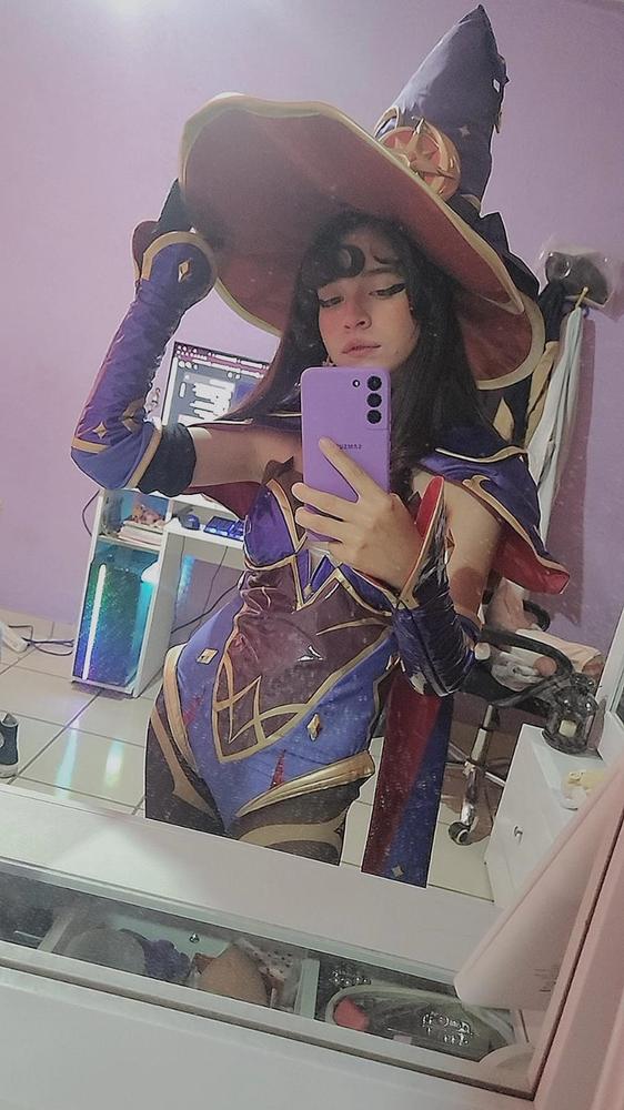 【In Stock】Uwowo Game Genshin Impact Plus Size Cosplay Mona Megistus Astral Reflection Costume Cute Enigmatic Astrologer Bodysuit - Customer Photo From Paulina S.