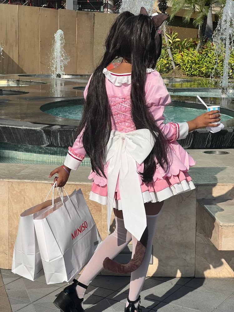 【In Stock】Uwowo Game Nekopara vol.4 Chocola Maid Dress Cosplay Costume Cute Pink Dress - Customer Photo From Icel Marina Figueroa Cuero
