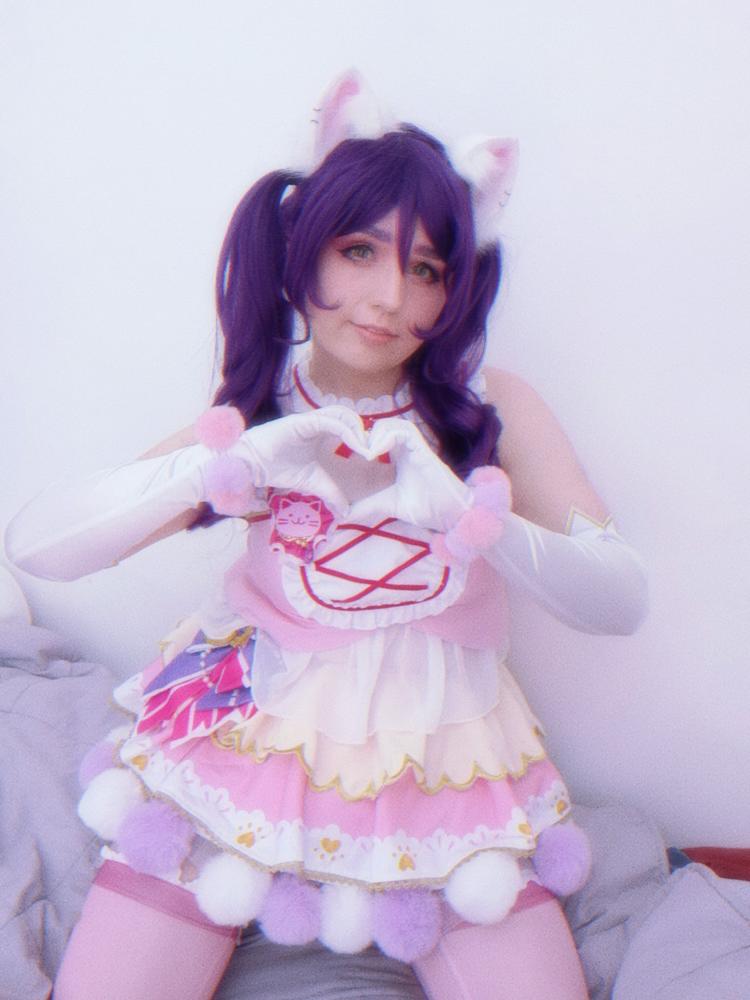 Artistic Sprouts Version Game Love Live! Arcade Nozomi Tojo Cat Ver. Cosplay Costume Lovelive School idol festival ~after school ACTIVITY~ - Customer Photo From Anonymous