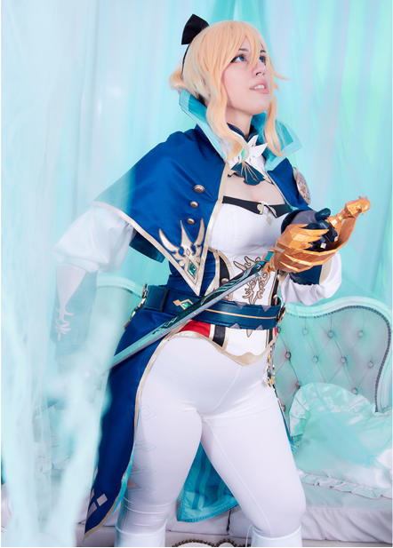 【In Stock】Uwowo Game Genshin Impact Cosplay Plus Size Jean Gunnhildr Dandelion Knight Cosplay Costume Knights of Favonius Four Winds - Customer Photo From Celeste S.
