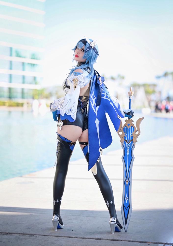 【Pre-sale】Uwowo Game Genshin Impact Eula Lawrence Spindrift Knight Cosplay Costume - Customer Photo From India B.