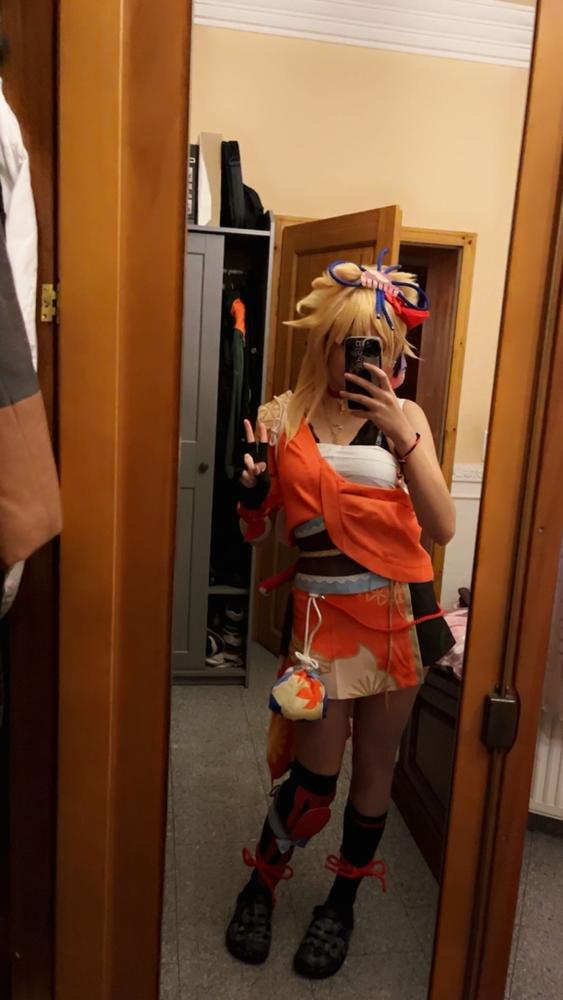 【Clearance Sale】Uwowo Game Genshin Impact Yoimiya Plus Size Costume Cosplay Costume - Customer Photo From Letti