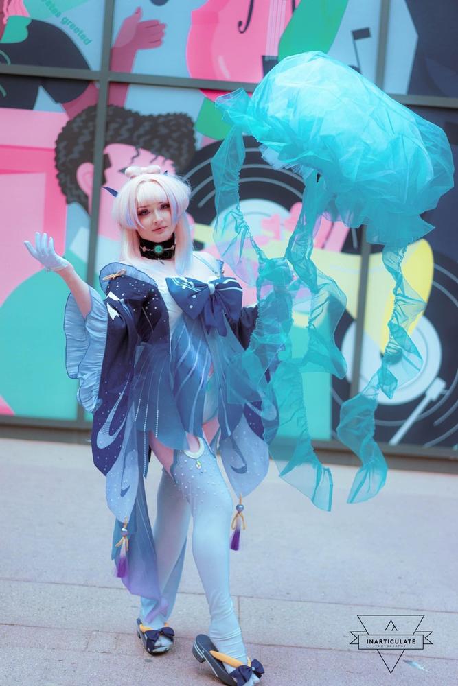 Uwowo Game Genshin Impact Sangonomiya Kokomi Pearl of Wisdom Cosplay Costume - Customer Photo From Cospicy