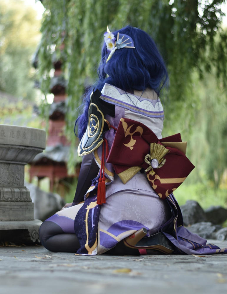 【In Stock】Uwowo Game Genshin Impact Inazuma Baal Raiden Shogun Cosplay Costume - Customer Photo From Laura-Jasmin