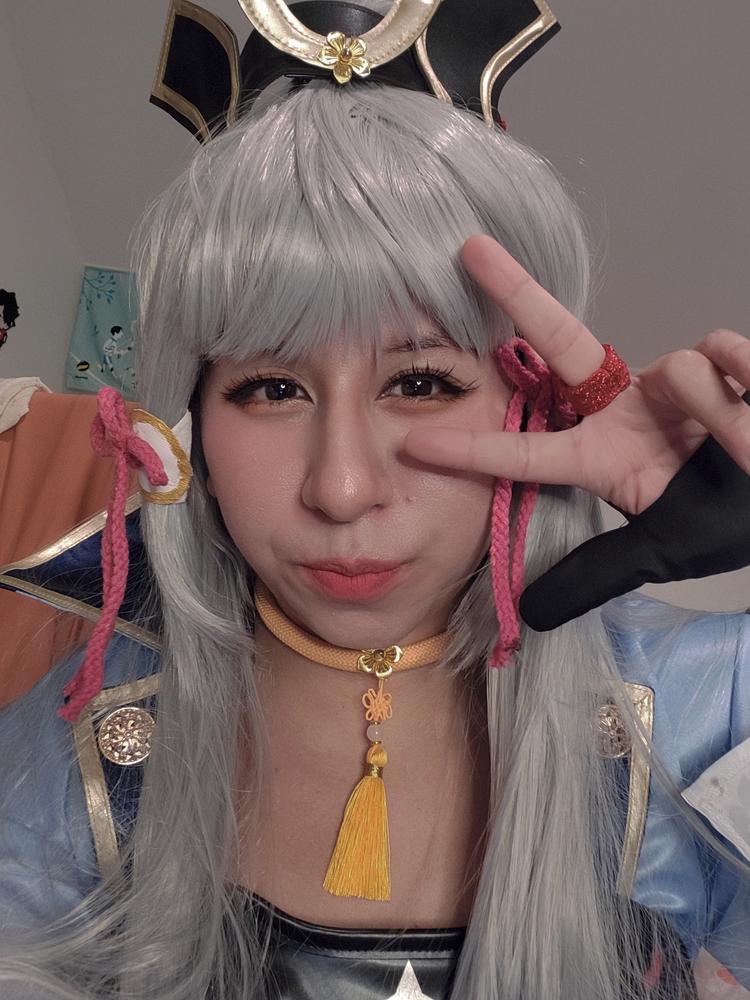 【In stock】Uwowo Game Genshin Impact Kamisato Ayaka Frostflake Heron Cosplay Costume - Customer Photo From Seola