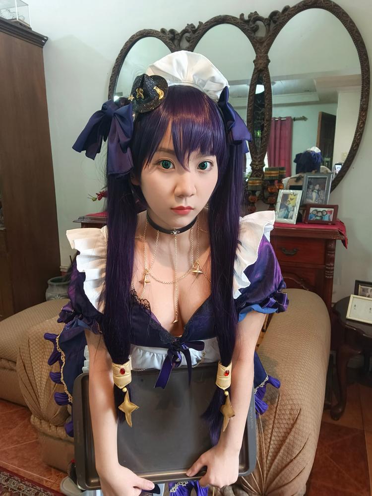 【In Stock】Exclusive Uwowo Game Genshin Impact Mona Maid Fanart  Ver Cosplay Costume - Customer Photo From Ashley B.