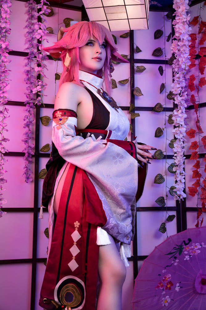 【In Stock】Uwowo Game Genshin Impact Inazuma Yae Miko Cosplay Costume - Customer Photo From Agos Ashford