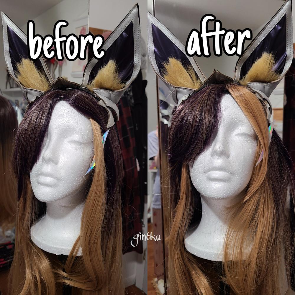 Uwowo Game League of Legends Coven Ahri Cosplay Wig 75cm Purple linen Hair - Customer Photo From gintku 