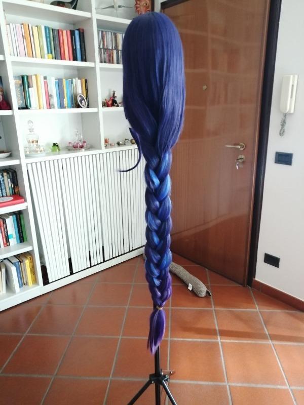 Uwowo Game Genshin Impact Inazuma Baal Raiden Shogun Cosplay Wig 105cm Long braided Hair - Customer Photo From Anonymous
