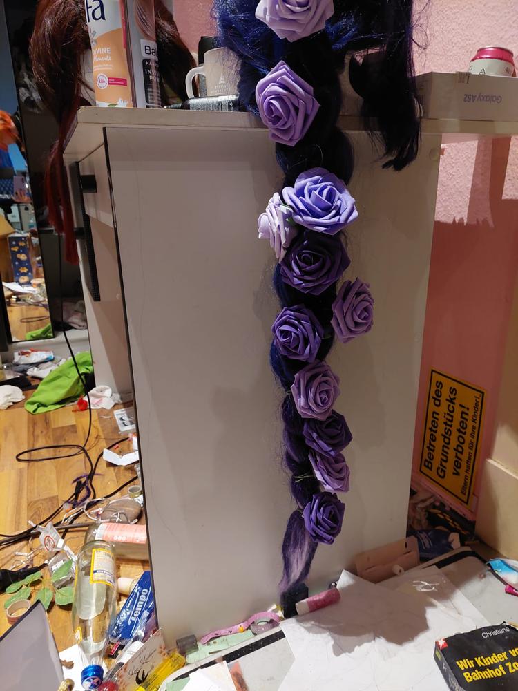 Uwowo Game Genshin Impact Inazuma Baal Raiden Shogun Cosplay Wig 105cm Long braided Hair - Customer Photo From Julia