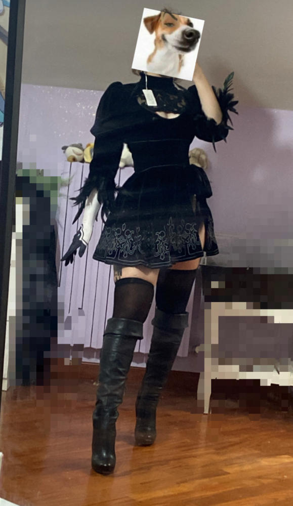 【In Stock】Uwowo Game Nier: Automata YoRHa No.2 Type B 2B Cosplay Costume - Customer Photo From meisama.cos